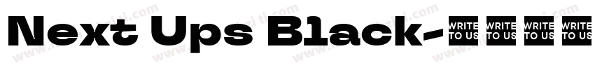 Next Ups Black字体转换